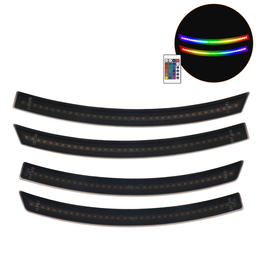 CORVETTE 14-19 FRONT/REAR RGB DYNAMIC LED SIDE MARKERS w/ REMOTE